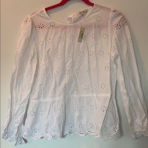 NWT madewell eyelet blouse. Size M